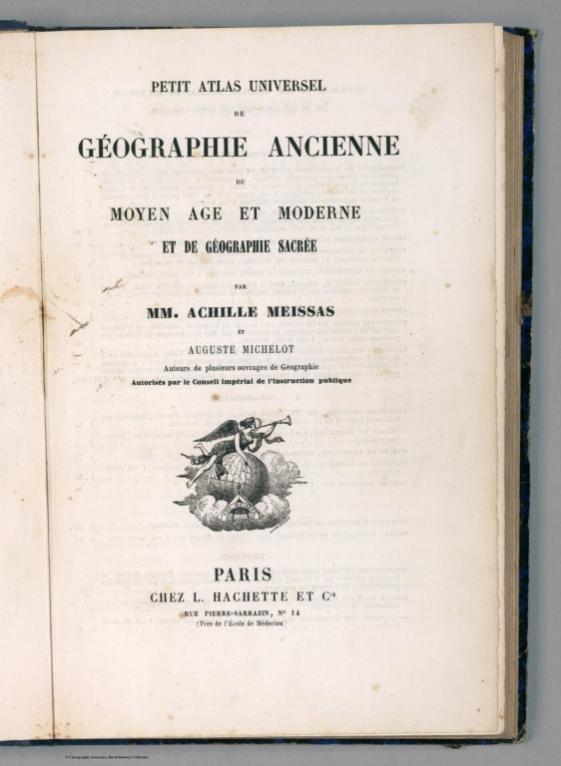 Title Page: Petit atlas universel de geographie