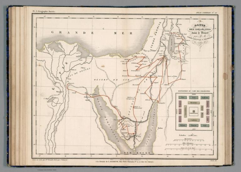 Route des Israelites dans desert. Pl. 3. Geographie Sacree