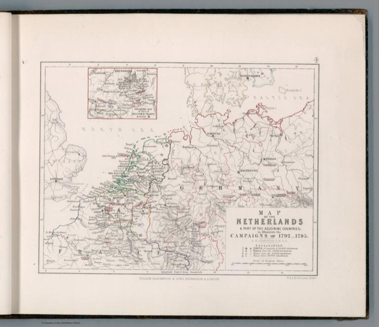 Map of the Netherlands & part of the adjoining countries