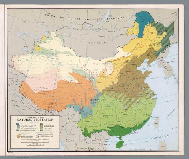 Communist China: Natural vegetation