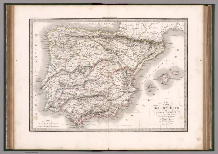 Carte de l'Iberie ou Espagne Ancienne