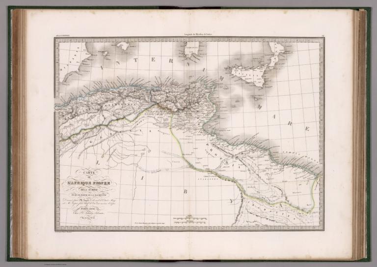 Carte de l'Afrique Propre, et la Numidie et d'une partie de la Mauritanie