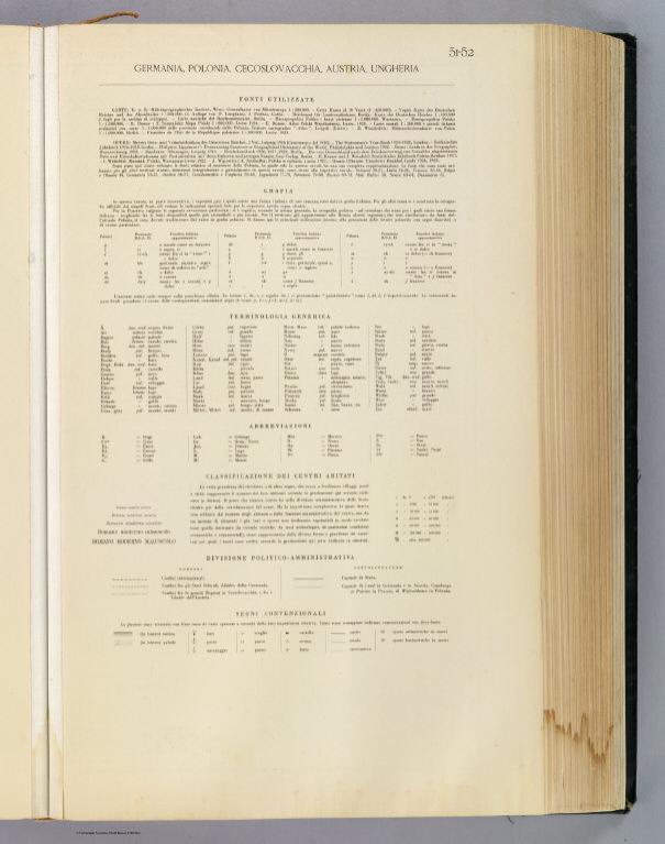 Legend: 51-52. Germania, Polonia, Cecoslovacchia, Austria, Ungheria.