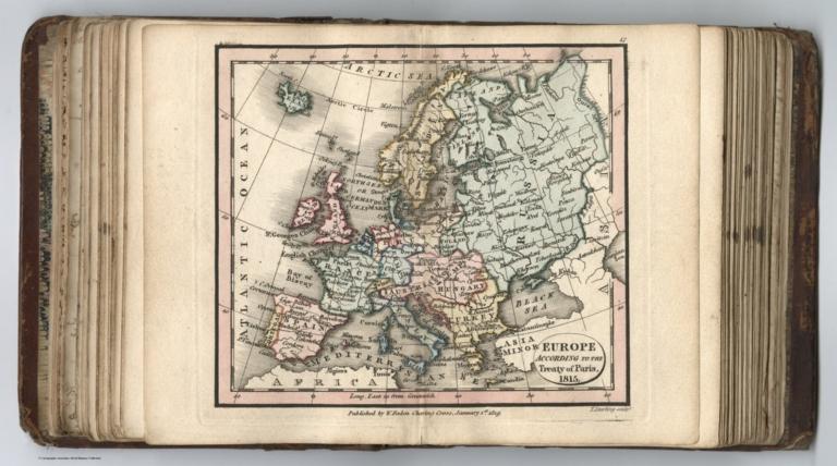 Europe : According to the Treaty of Paris, 1815