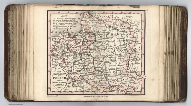 The Kingdom of Poland with its ancient & present limits. 1819