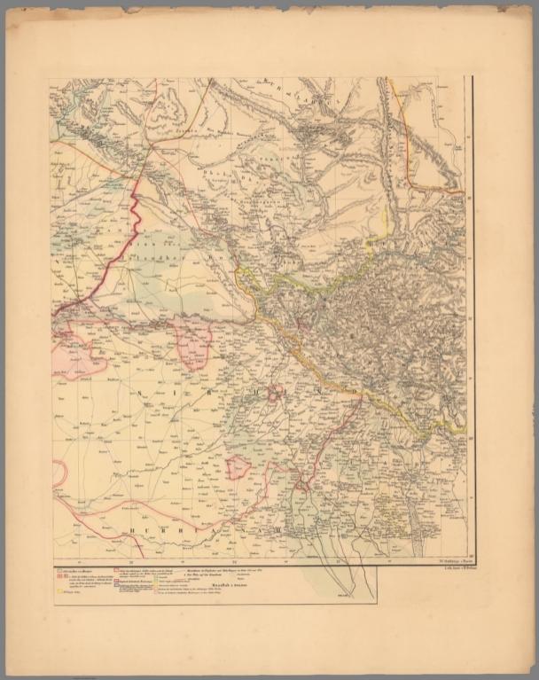 (Map 4) Karte des oberen und mittleren (des Funfstrom- ) Induslandes und des westlichen Himalaya