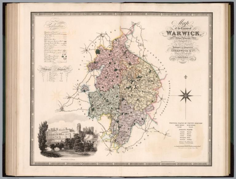 Map of the county of Warwick