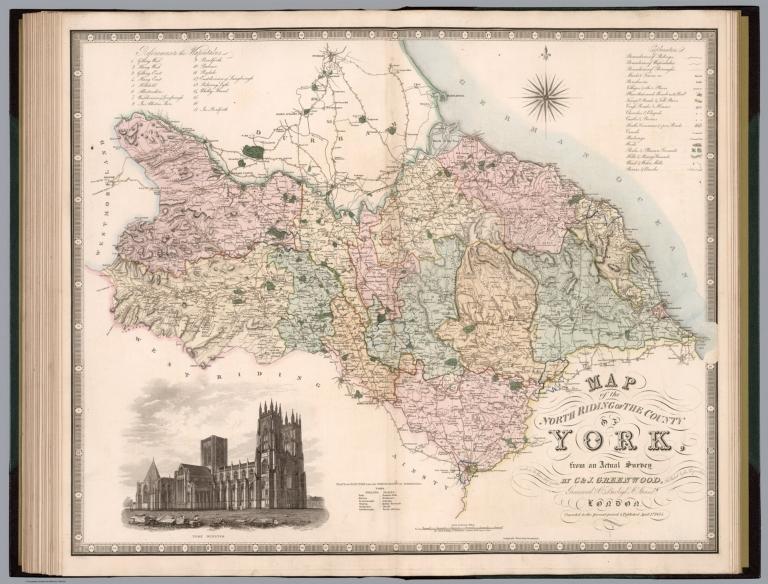 Map of the North Riding of the county of York