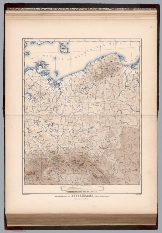 Hohenschichten-Karte von Deutschland, Nordostliches blat