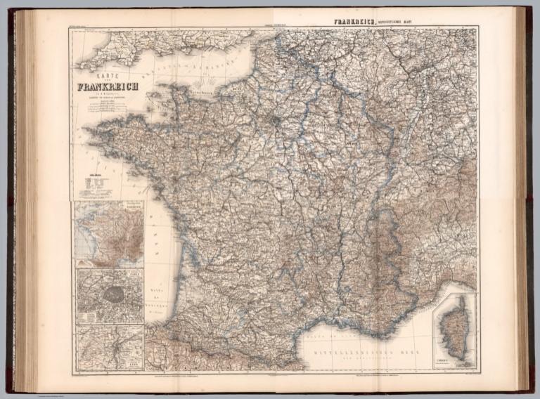 Composite: Karte von Frankreich: Northwest, Northeast, Southwest, Southeast