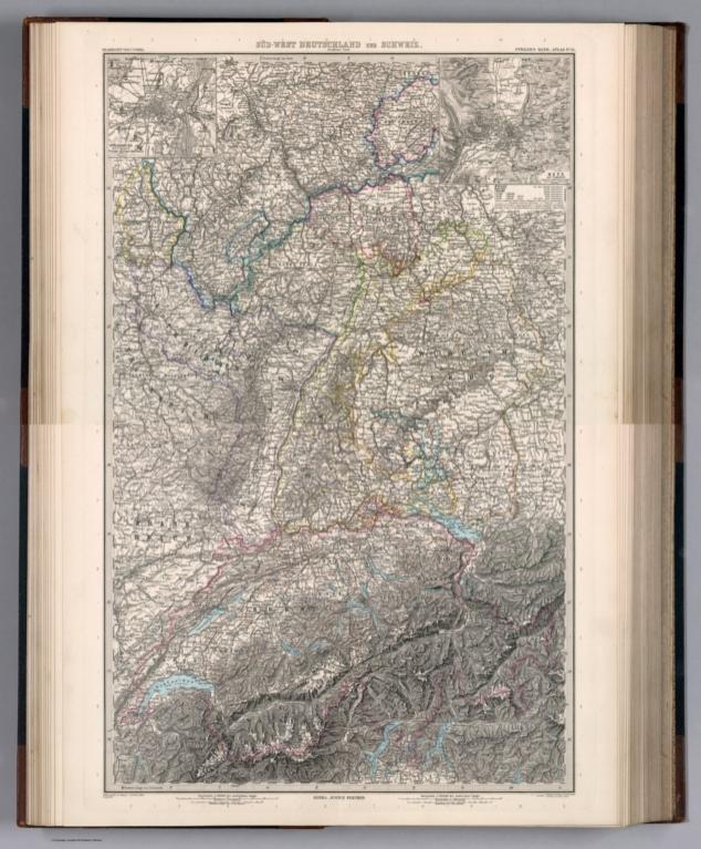 Composite Map: 15-16. Sued-West Deutschland und Schweiz, Suedlicher Theil.