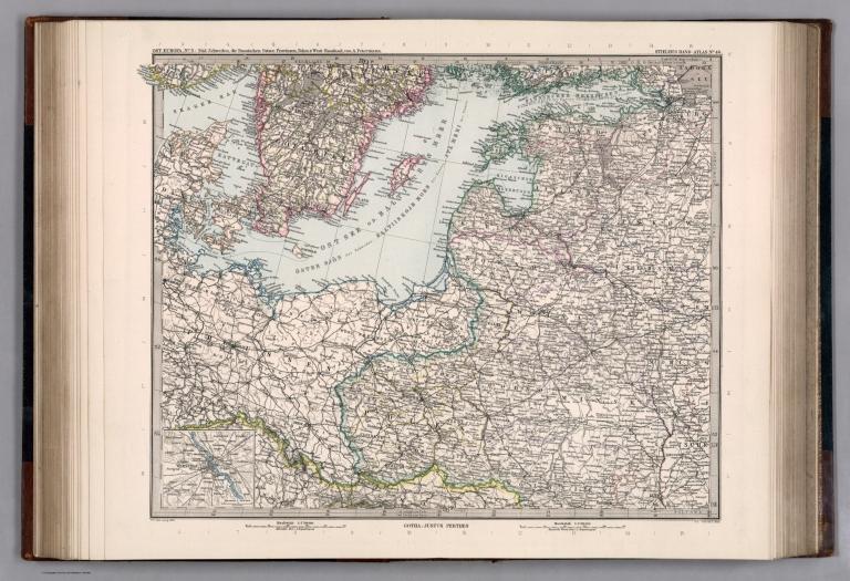 46. Ost-Europa in 6 Blaettern, Bl. 3. Sued-Schweden, die Russischen Ostsee-Provinzen, Polen.