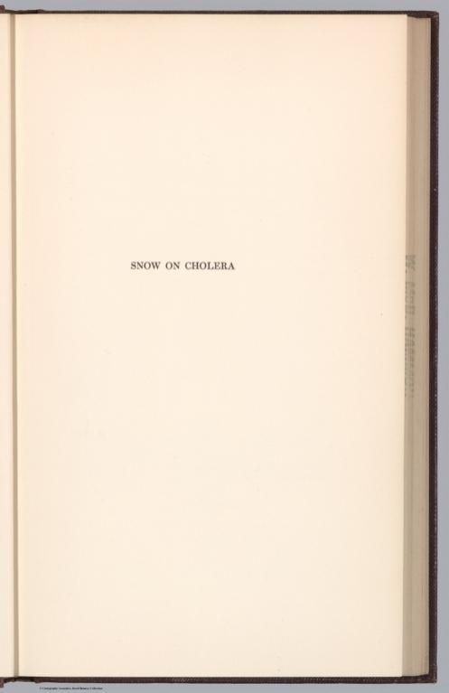 Title Page: Snow on Cholera