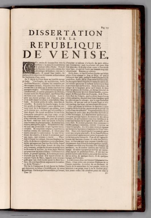 Text: Dissertation sur la Republique de Venise. Page 155