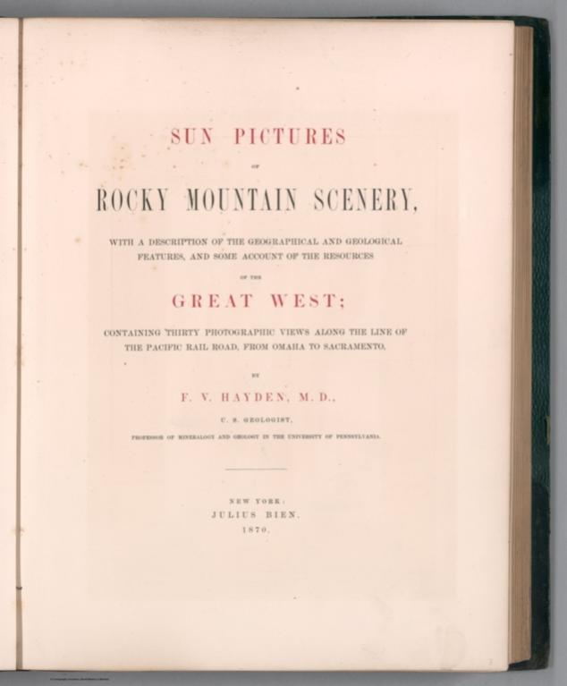 Title Page: Sun pictures of Rocky Mountain scenery