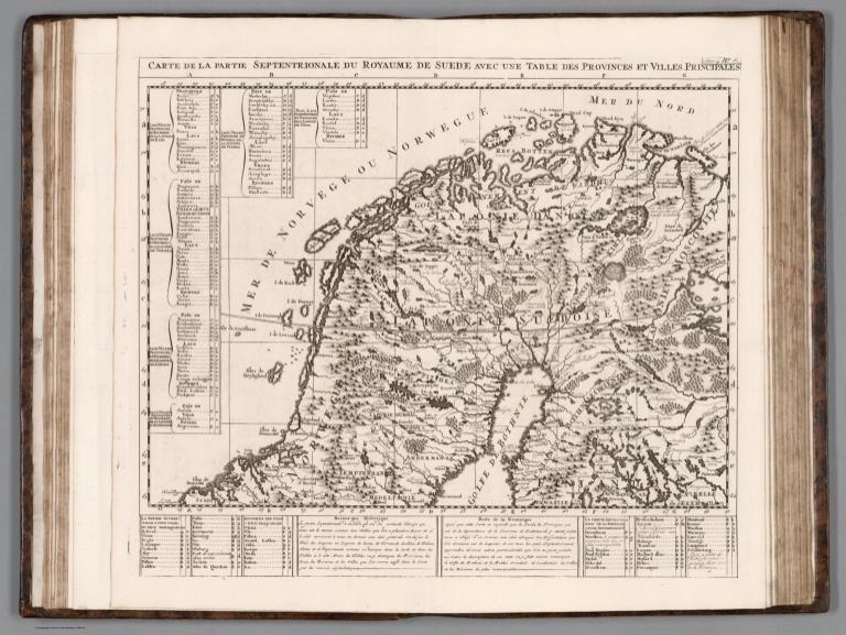 Tome 4. No. 8. Carte de la partie septentrionale du Royaume de Suede