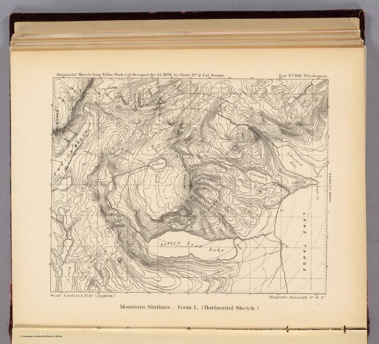 Horizontal sketch from Tallac Peak, Cal.