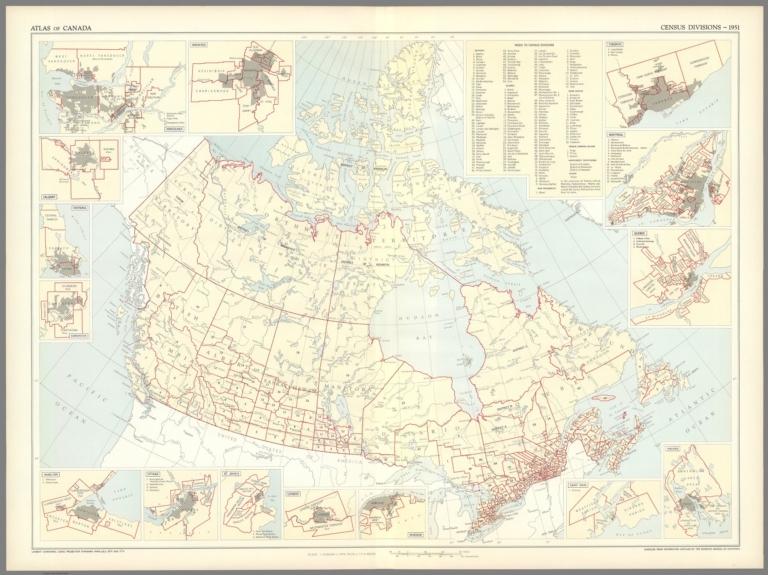 (107) Census divisions, 1951.