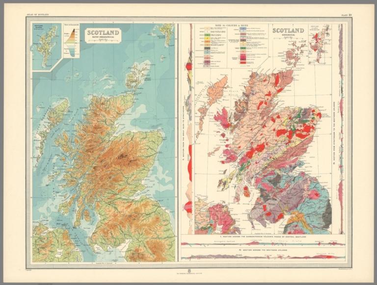 Plate 10. Scotland. Bathy-Orographical. Geological.