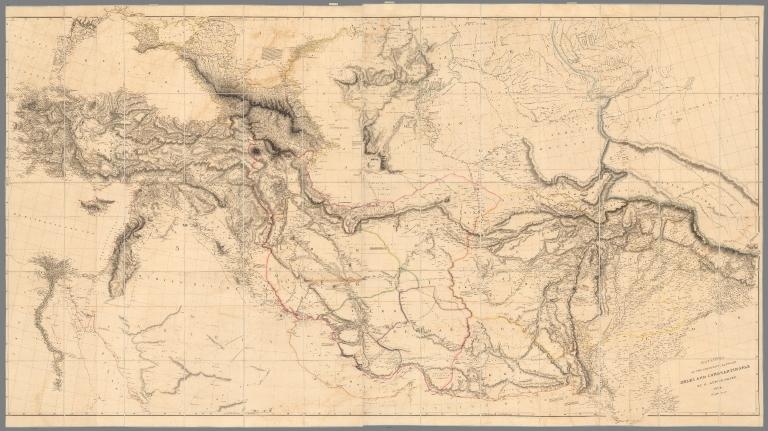 Composite: W. and E. Sheets. Outlines of the Countries Between Delhi and Constantinople By A. Arrowsmith 1814. Additions to 1816.