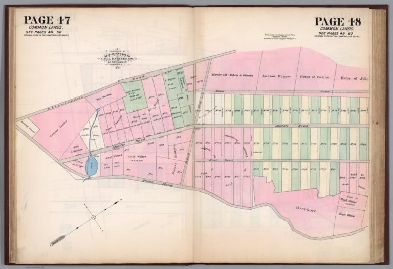 Pages 47-48. Common Lands. See pages 49-50. Original filed in the Comptroller's Office