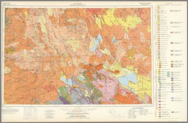 Geologic Map of California, Westwood Sheet.