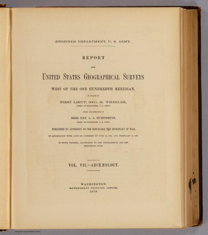 Title Page: Report U.S. Geog. Surveys West of the 100th Meridian v. 7.