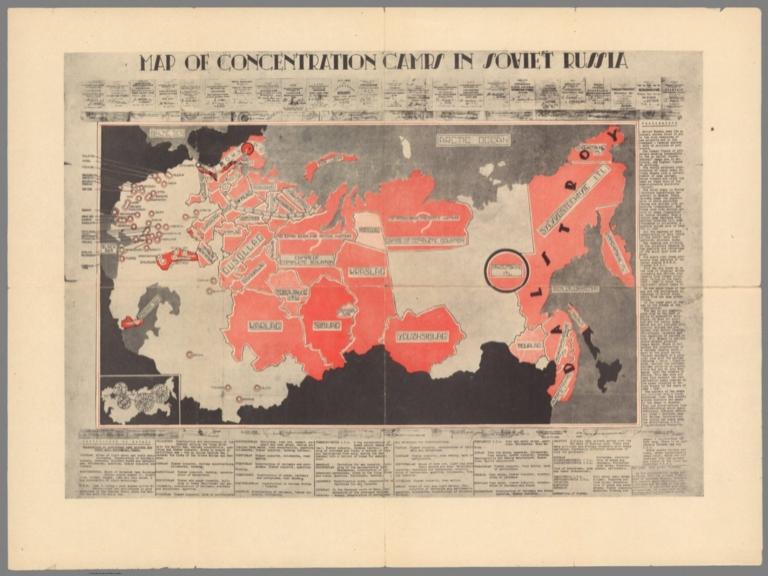 Map of Concentration Camps in Soviet Russia