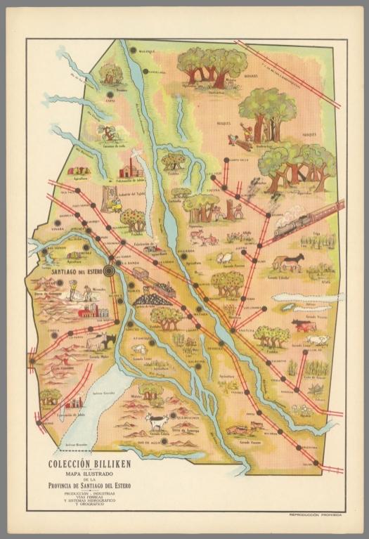 Mapa ilustrado de la Provincia de Santiago del Estero