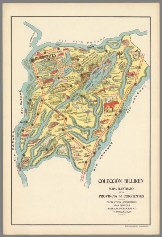 Mapa ilustrado de la Provincia de Corrientes