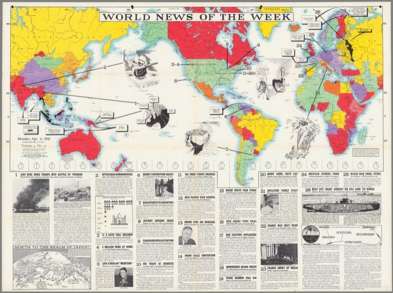 World News of the Week : Monday, Apr. 6, 1942.