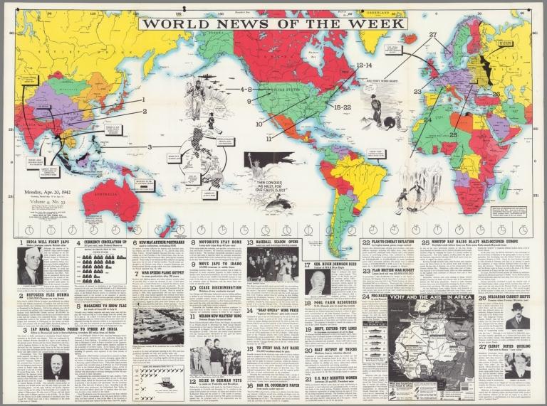 World News of the Week : Monday, Apr. 20, 1942.