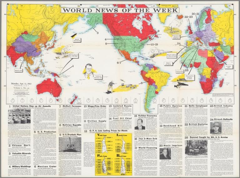 World News of the Week : Monday, Apr. 12, 1943.