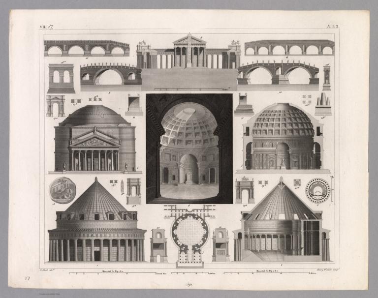 View: Plate 17. Roman and Greek Architecture.