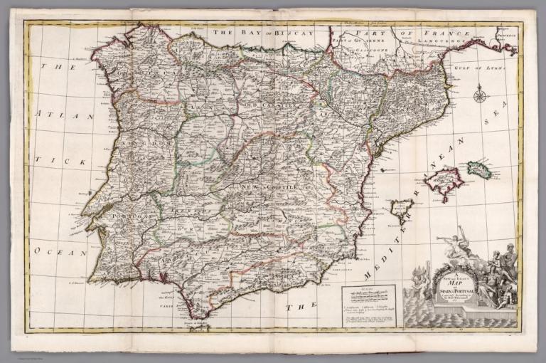 No. 13. A new & exact map of Spain & Portugal