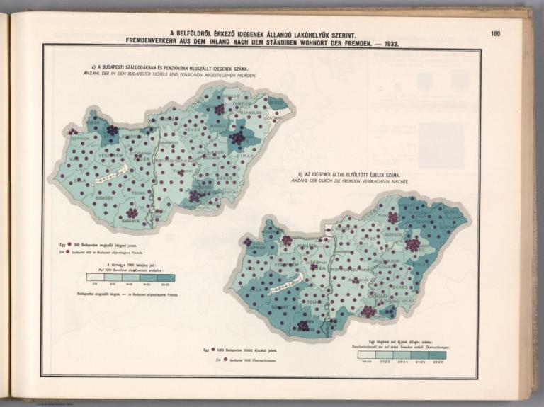 A belföldröl érkezö idegenek állandó lakóhelyük szerint. = Fremdenverkehr aus dem inland nach dem Ständigen Wohnort der Fremden. 1932.