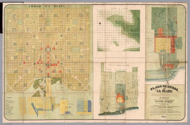 Plano General De "La Plata" Capital De La Provincia De Buenos Aires R.A.