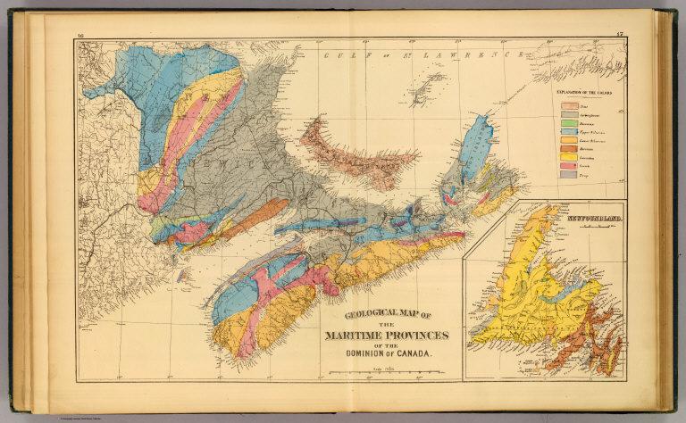 Geological map, Maritime Provinces.