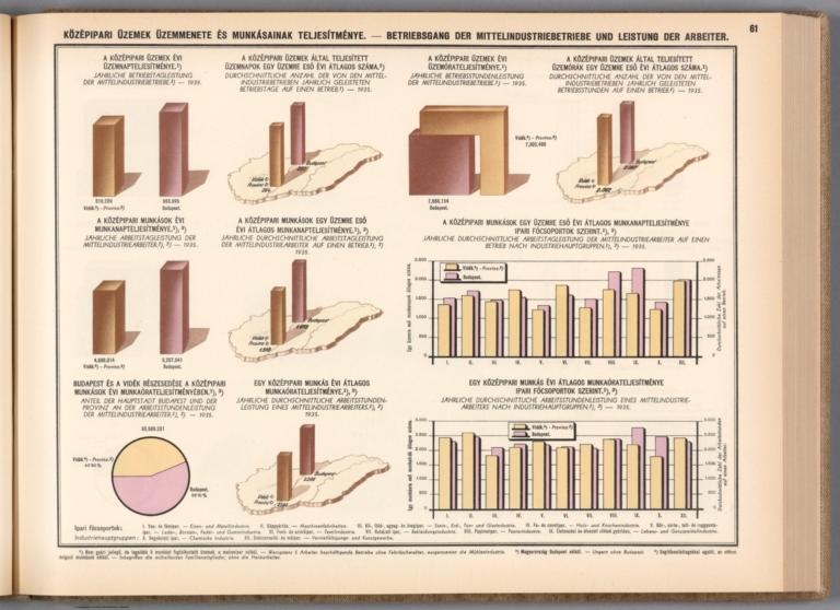 Középipari üzemek üzemmenete és munkásainak teljesítménye. = Betriebsgang der Mittelindustriebetriebe und Leistung der Arbeiter.