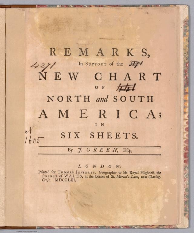 Title Page: Remarks, in support of the new chart of North and South America