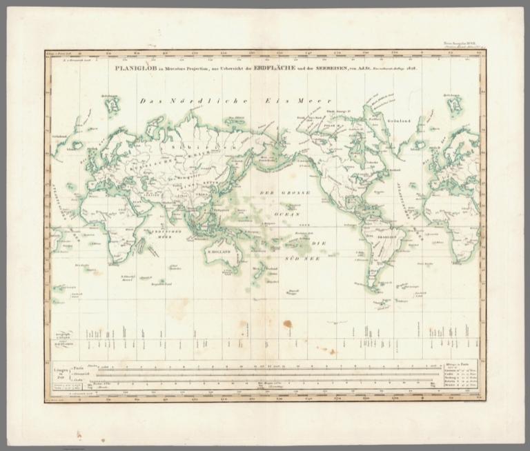 Planiglobe in Mercators Projection.