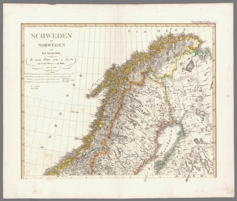 Schweden und Norwegen auch Daenemark, Nordliches Blatt