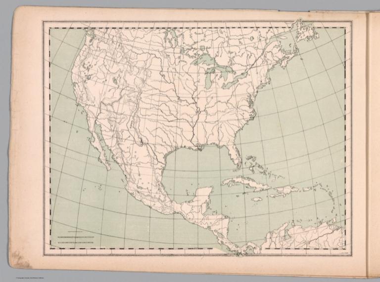 Outline map of the United States and Mexico