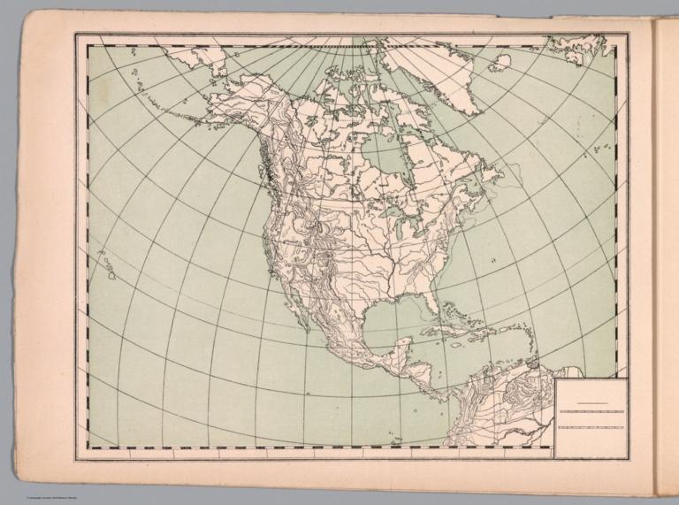 Outline map of North America