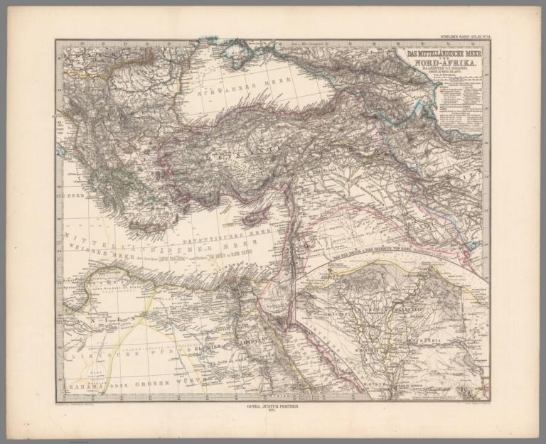 Das Mittelländische Meer und Nord-Afrika : Ostliches Blatt