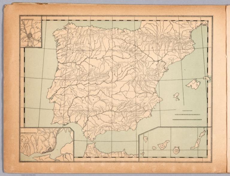 Outline map of Spain and Portugal