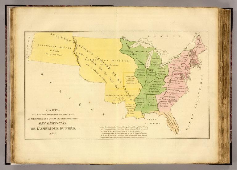 Etats-Unis de l'Amerique du Nord, l'adjonction progressive.