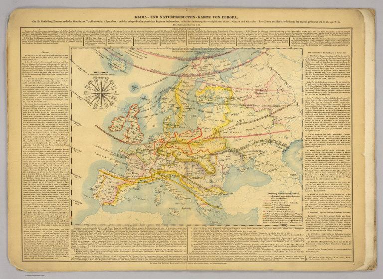 Klima- und Naturproducten-Karte von Europa.