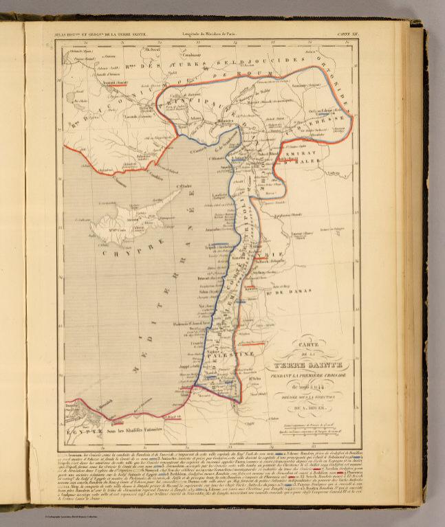 Terre Sainte, pendant la premiere croisade de 1096 a 1144.