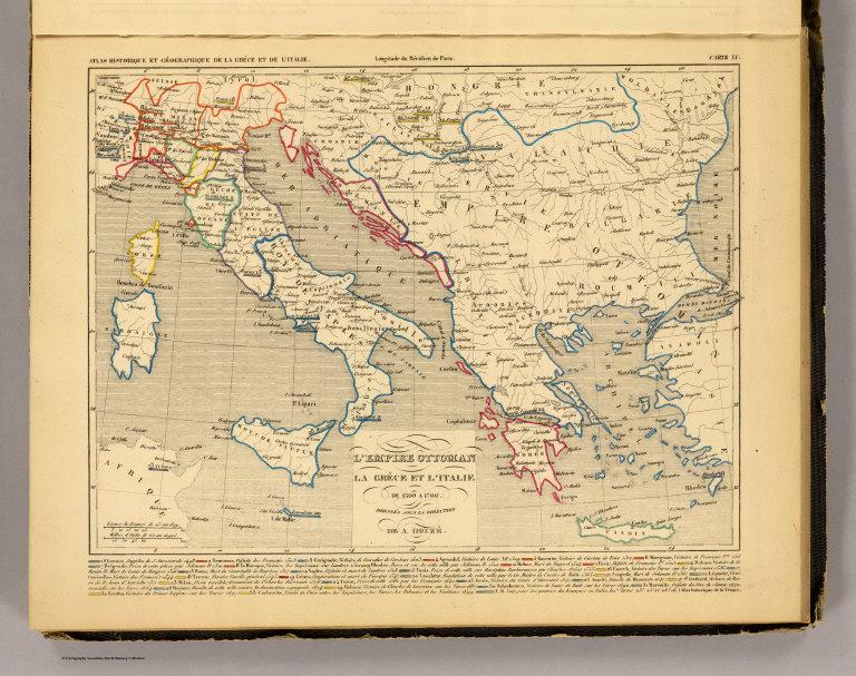 L'Empire Ottoman, la Grece et l'Italie de 1500 a 1700.